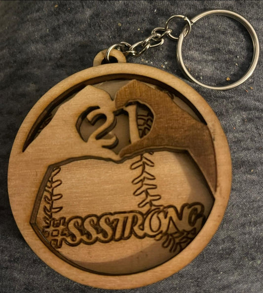 SSStrong 21 Key Chain - Memorial Tribute to Wade Swain