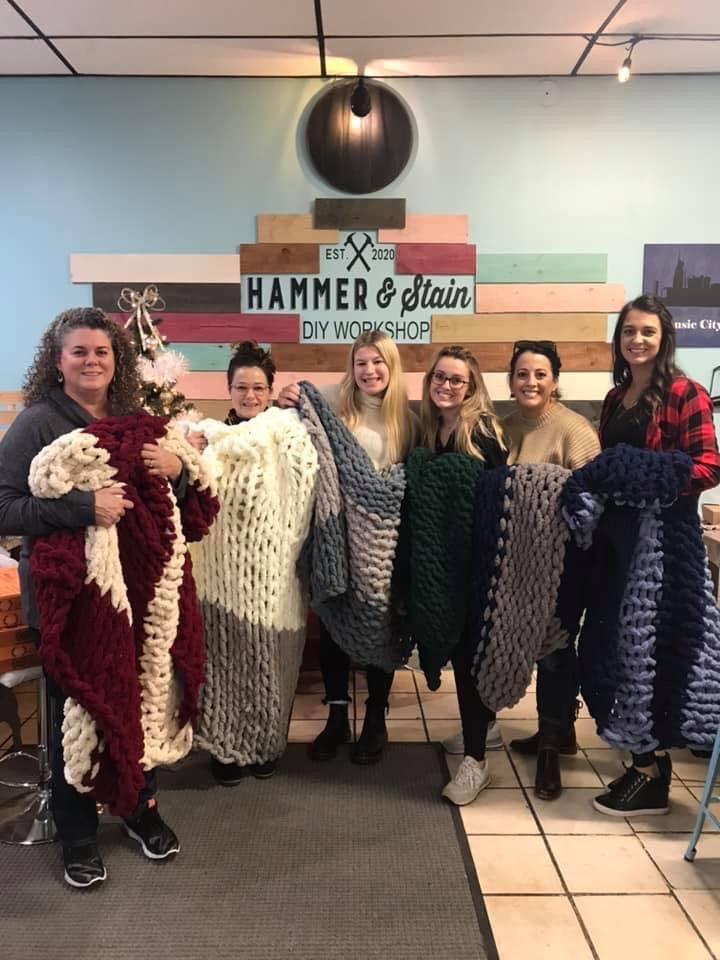 09/14/24 - Cozy Knit Blanket Workshop at 7PM